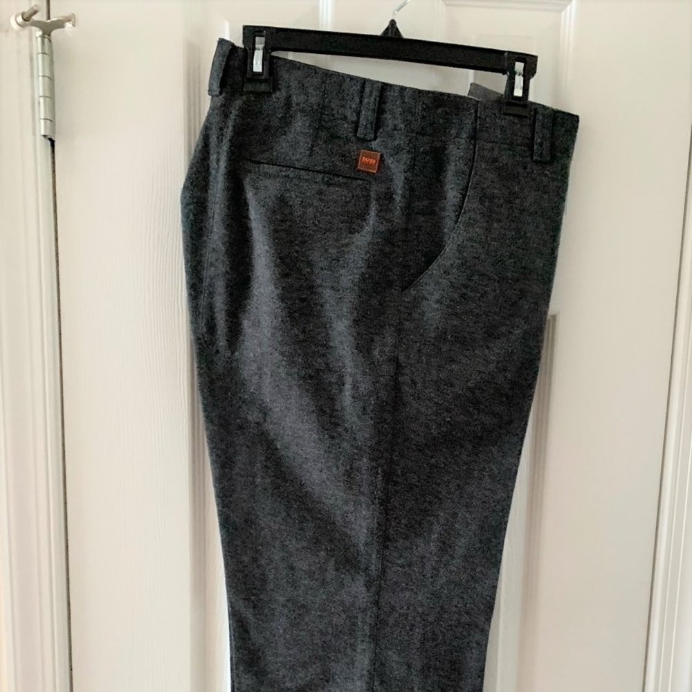 HUGO BOSS ORANGE - Gray Flannel Pants